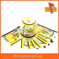 Bottle package printed plastic shrink bands for product labeling